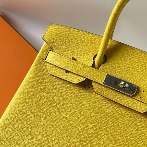 mmexport1701273195543 DDMode Bags Birkin Epsom 9O Naples yellow Silver Hardware 30cm Full Handmade Phw