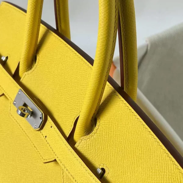 mmexport1701273196911-jpg DDMode Bags Birkin Epsom 9O Naples yellow Silver Hardware 30cm Full Handmade Phw