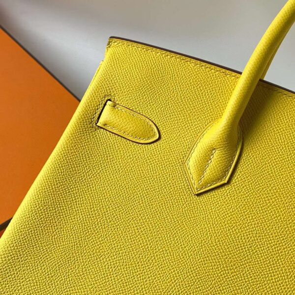 mmexport1701273201220 DDMode Bags Birkin Epsom 9O Naples yellow Silver Hardware 30cm Full Handmade Phw