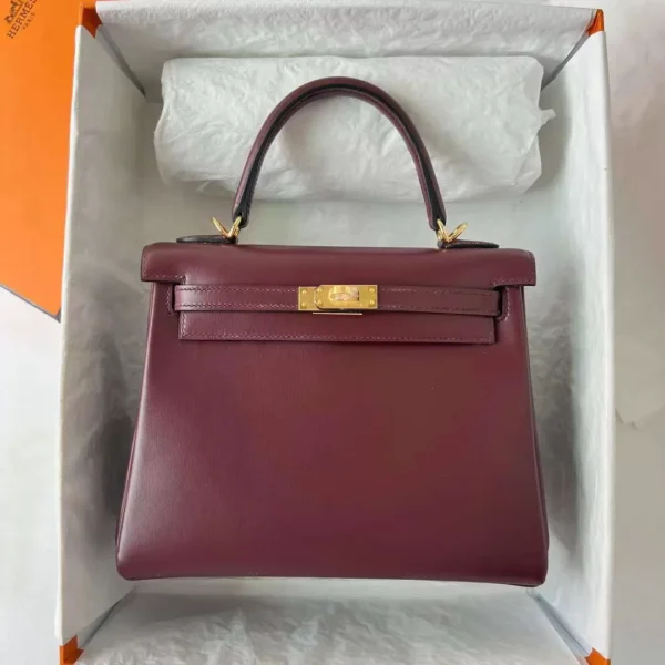 mmexport1701274329377-jpg DDMode Bags Kelly Box Ck57 Bordeaux red Gold Hardware 25cm Full Handmade Ghw