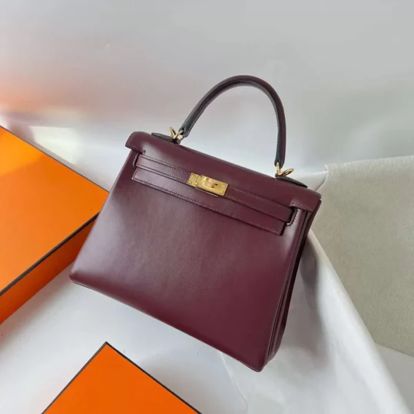 mmexport1701274331302-jpg DDMode Bags Kelly Box Ck57 Bordeaux red Gold Hardware 25cm Full Handmade Ghw