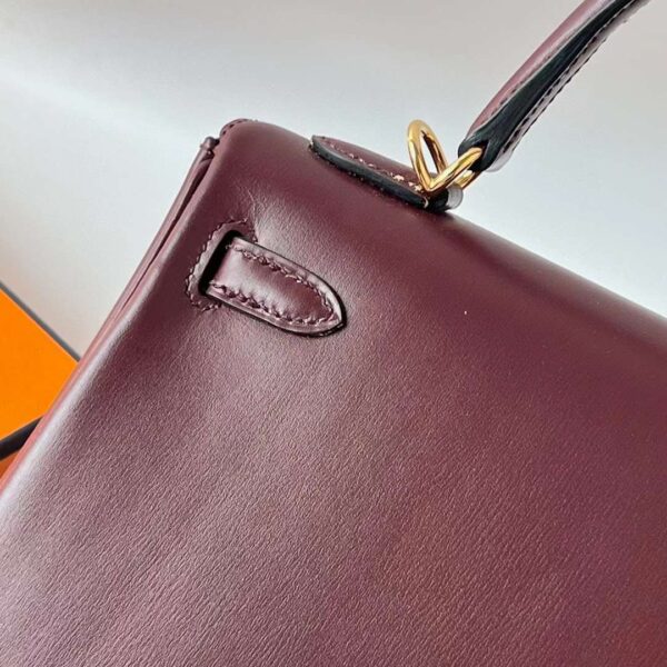 mmexport1701274339584 DDMode Bags Kelly Box Ck57 Bordeaux red Gold Hardware 25cm Full Handmade Ghw