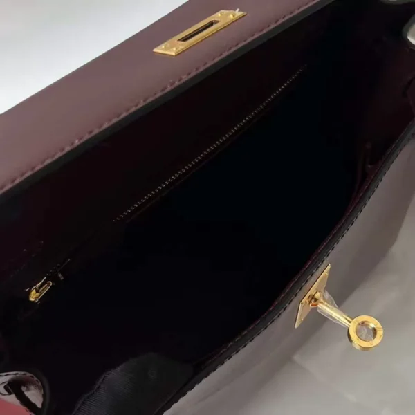 mmexport1701274342454-jpg DDMode Bags Kelly Box Ck57 Bordeaux red Gold Hardware 25cm Full Handmade Ghw