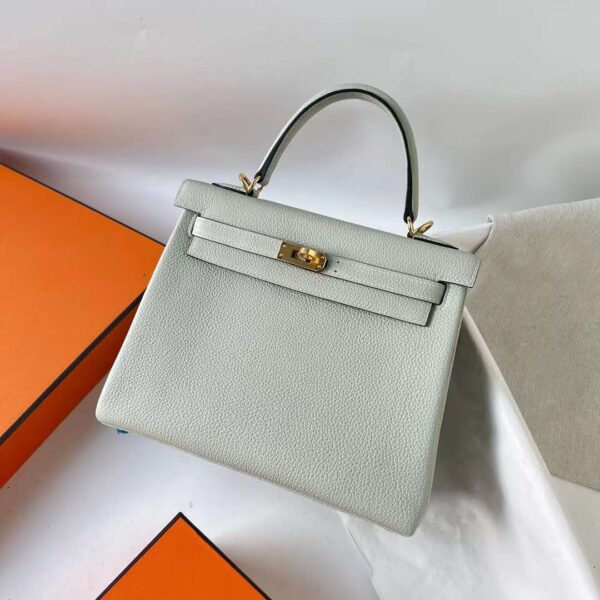 mmexport1701827154354-1 DDMode Kelly Togo 0W Crystal grey Gold Hardware 25cm Full Handmade Ghw