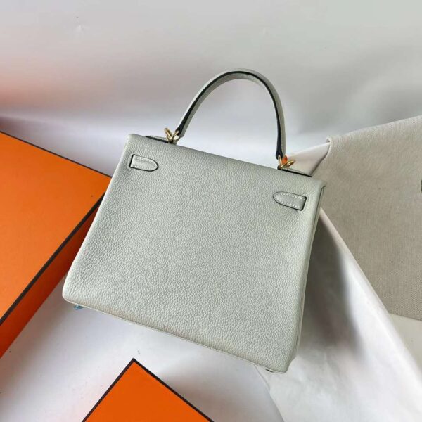 mmexport1701827159287 DDMode Kelly Togo 0W Crystal grey Gold Hardware 25cm Full Handmade Ghw