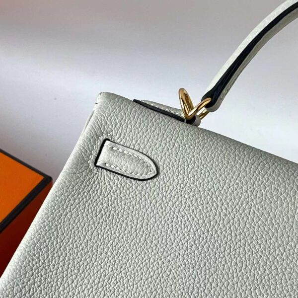 mmexport1701827161563 DDMode Kelly Togo 0W Crystal grey Gold Hardware 25cm Full Handmade Ghw