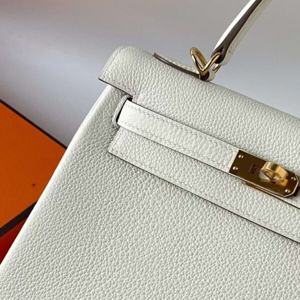mmexport1701827183719 DDMode Kelly Togo T0 Mushroom white Gold Hardware 25cm Full Handmade Ghw