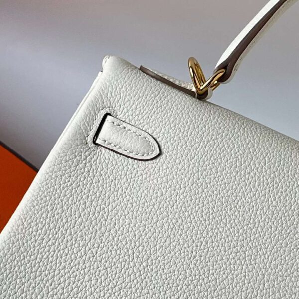 mmexport1701827189583 DDMode Kelly Togo T0 Mushroom white Gold Hardware 25cm Full Handmade Ghw