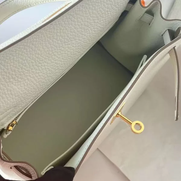 mmexport1701827192968-jpg DDMode Kelly Togo T0 Mushroom white Gold Hardware 25cm Full Handmade Ghw