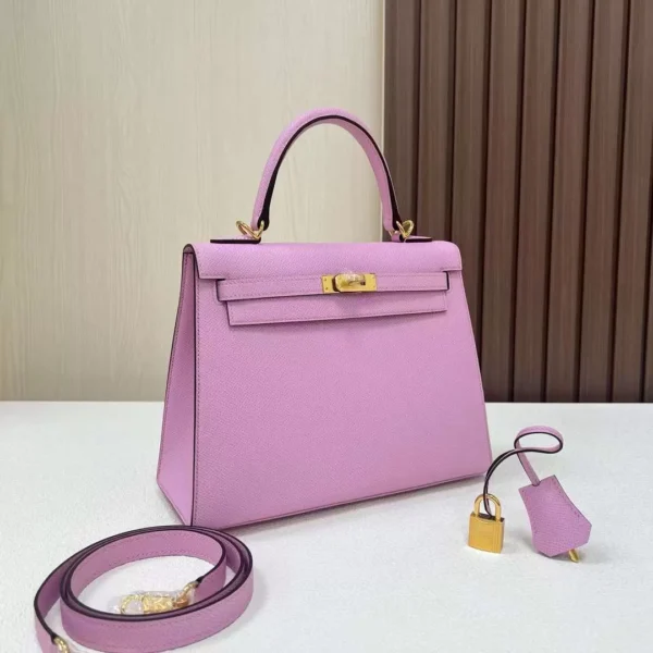mmexport1702397925177-jpg-1 DDMode Kelly Epsom X9 mallow purple Gold Hardware 25cm Full Handmade Ghw