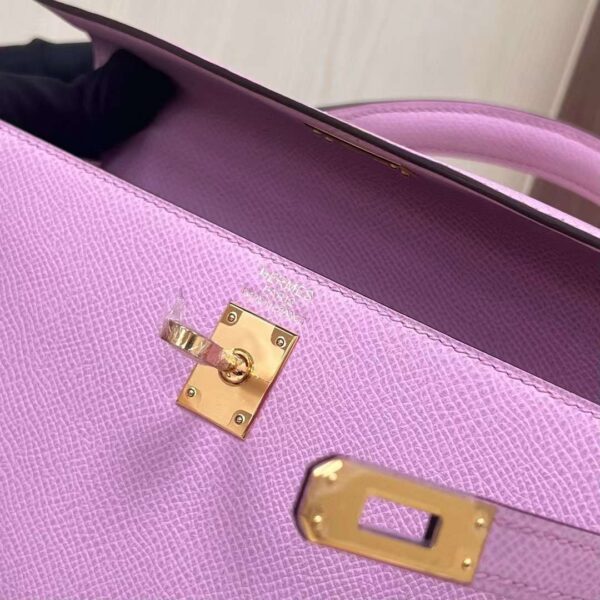 mmexport1702397939253 DDMode Kelly Epsom X9 mallow purple Gold Hardware 25cm Full Handmade Ghw