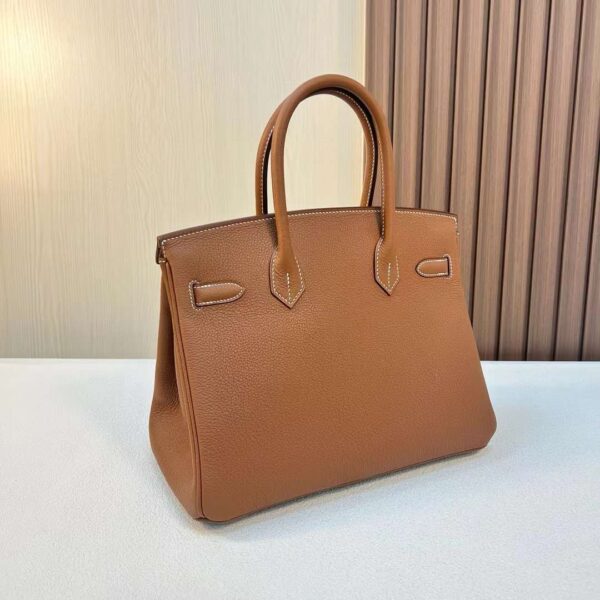 mmexport1703411667619 DDMode RepLadies Birkin Togo Ck37 Golden Brown Gold Hardware 30cm Full Handmade Ghw