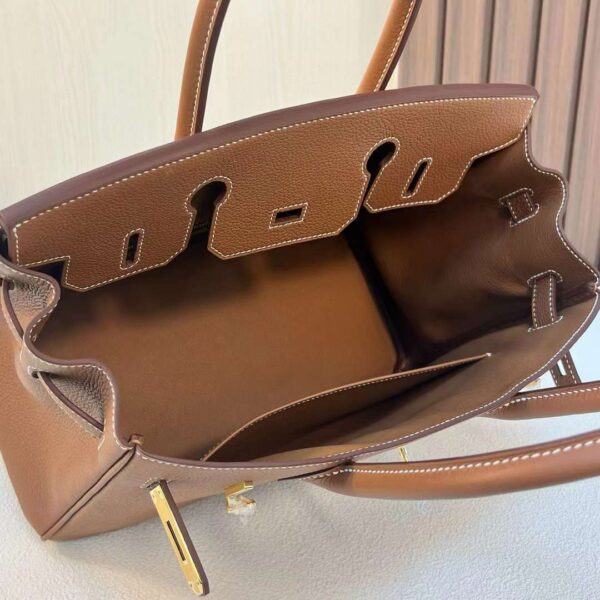 mmexport1703411671904 DDMode RepLadies Birkin Togo Ck37 Golden Brown Gold Hardware 30cm Full Handmade Ghw