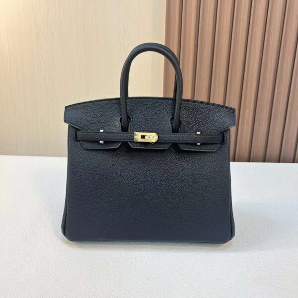 mmexport1703411780379-1 DDMode RepLadies Birkin Togo Ck89 Black Gold Hardware 25cm Full Handmade Ghw