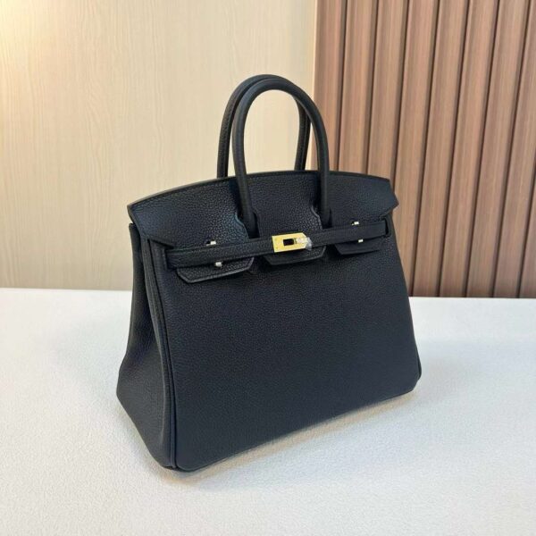 mmexport1703411781820 DDMode RepLadies Birkin Togo Ck89 Black Gold Hardware 25cm Full Handmade Ghw