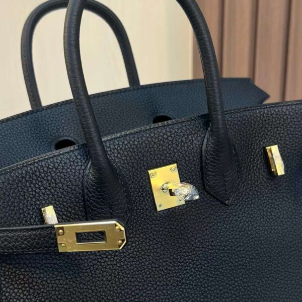 mmexport1703411792446 DDMode RepLadies Birkin Togo Ck89 Black Gold Hardware 25cm Full Handmade Ghw