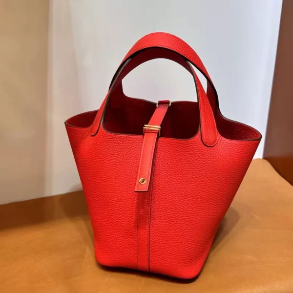 mmexport17057183862031-jpg-1 DDMode Yupoo Picotin Clemence S3 Bright Red Gold Hardware 18cm Full Handmade Ghw