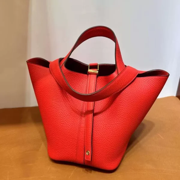 mmexport17057183877431-jpg DDMode Yupoo Picotin Clemence S3 Bright Red Gold Hardware 18cm Full Handmade Ghw