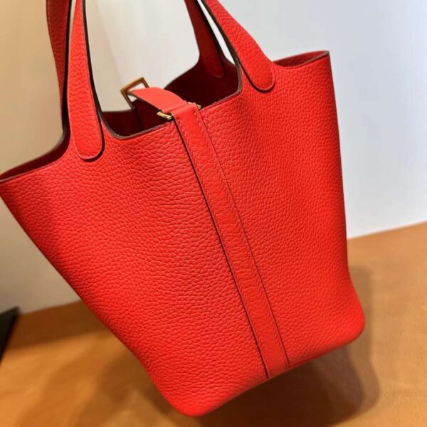 mmexport17057183957151 DDMode Yupoo Picotin Clemence S3 Bright Red Gold Hardware 18cm Full Handmade Ghw