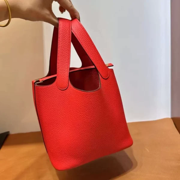 mmexport17057183985731-jpg DDMode Yupoo Picotin Clemence S3 Bright Red Gold Hardware 18cm Full Handmade Ghw