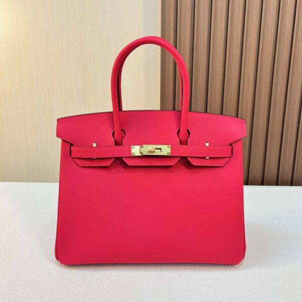mmexport1708098964748 DDMode Bags Birkin Epsom I6 Rose Pink Gold Hardware 30cm Full Handmade Ghw
