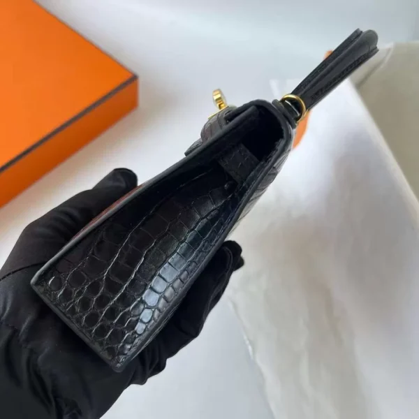 mmexport1708161437919-jpg DDMode Mini Kelly Matte Alligator Ck89 Black Gold Hardware 19cm Full Handmade Ghw