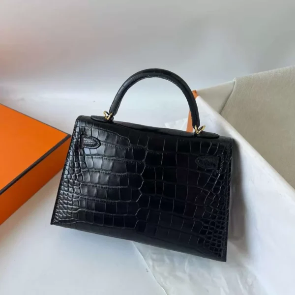 mmexport1708161439519-jpg DDMode Mini Kelly Matte Alligator Ck89 Black Gold Hardware 19cm Full Handmade Ghw