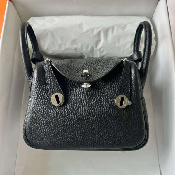 mmexport1710317884364 DDMode Mini Lindy Clemence Ck89 Black Silver Hardware 19cm Full Handmade Phw