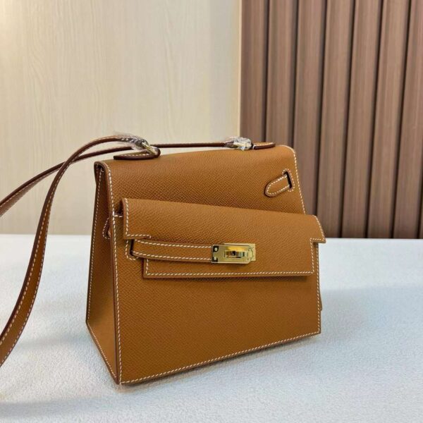 mmexport17111659674631 DDMode Kelly Desordre Epsom Ck37 Golden Brown Gold Hardware 20cm Full Handmade Ghw