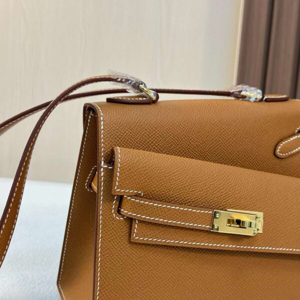 mmexport17111659688341 DDMode Kelly Desordre Epsom Ck37 Golden Brown Gold Hardware 20cm Full Handmade Ghw