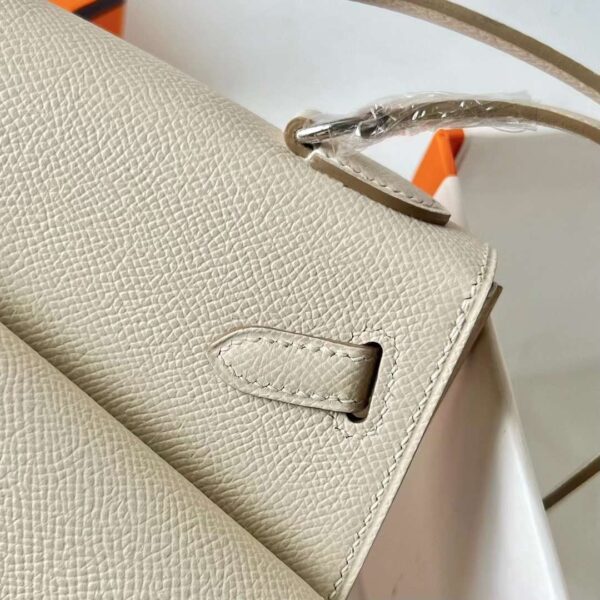 mmexport17113327744932 DDMode Kelly Desordre Epsom Ck10 Creamy White Silver Hardware 20cm Full Handmade Phw