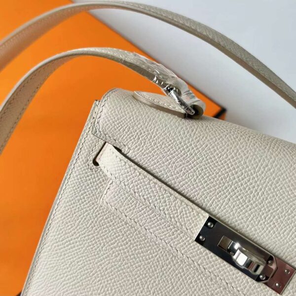 mmexport17113327759892 DDMode Kelly Desordre Epsom Ck10 Creamy White Silver Hardware 20cm Full Handmade Phw