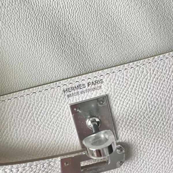 mmexport17113327789492 DDMode Kelly Desordre Epsom Ck10 Creamy White Silver Hardware 20cm Full Handmade Phw