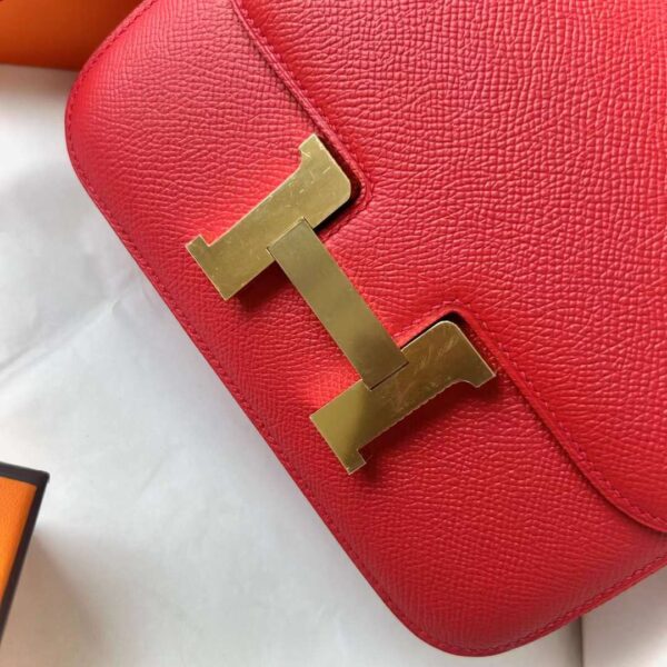 mmexport1712366180283 DDMode Constance Epsom Q5 Bright Red Gold Hardware 18cm Full Handmade Ghw