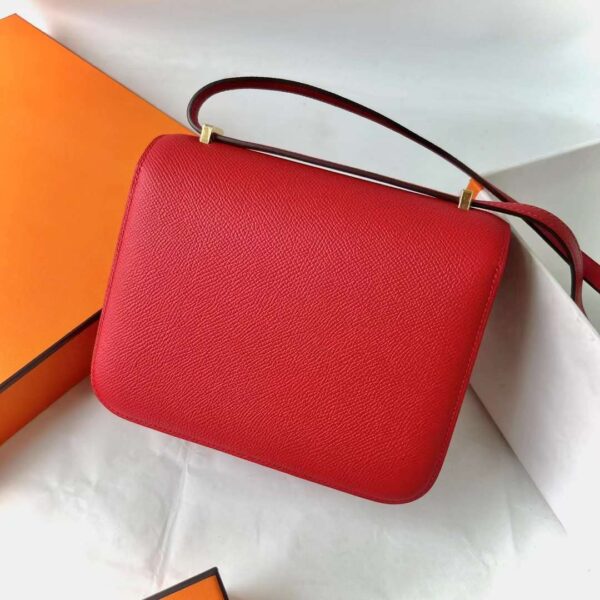 mmexport1712366184416 DDMode Constance Epsom Q5 Bright Red Gold Hardware 18cm Full Handmade Ghw