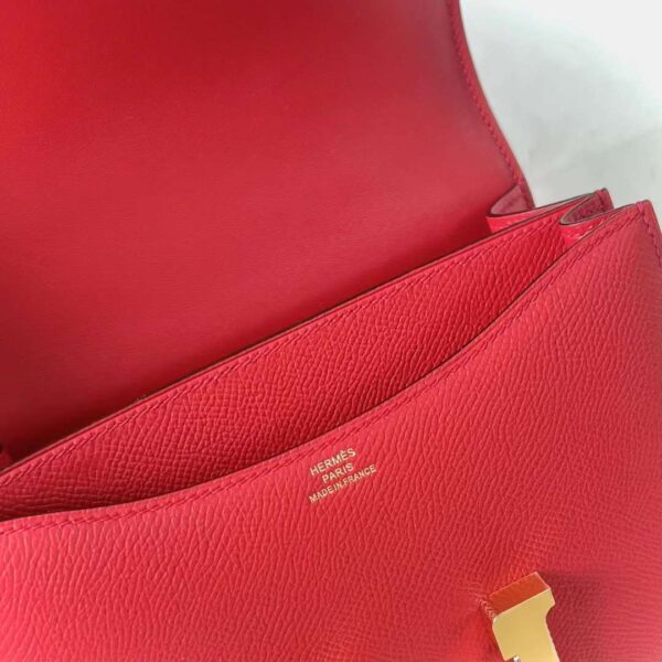 mmexport1712366187468 DDMode Constance Epsom Q5 Bright Red Gold Hardware 18cm Full Handmade Ghw