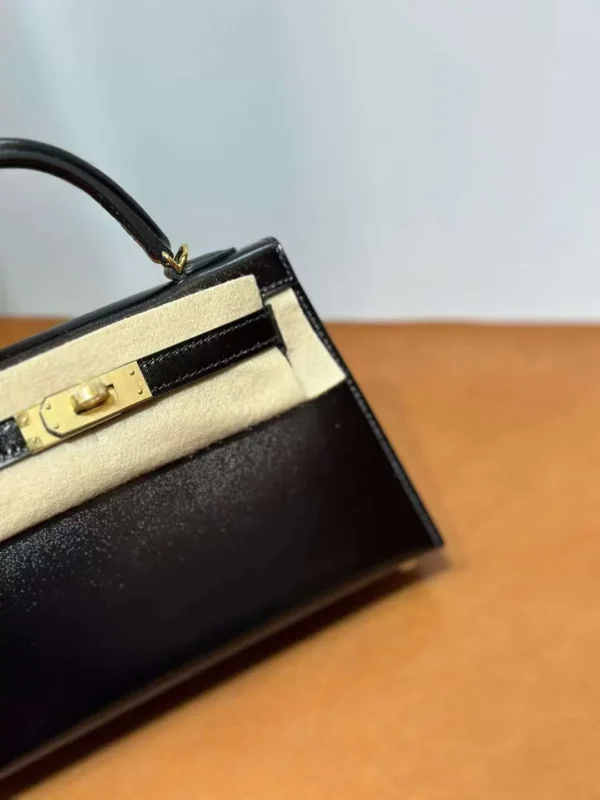 mmexport1712370660231-jpg DDMode Mini Kelly Box Leather CK89 Black Gold Hardware 19cm Full Handmade Ghw