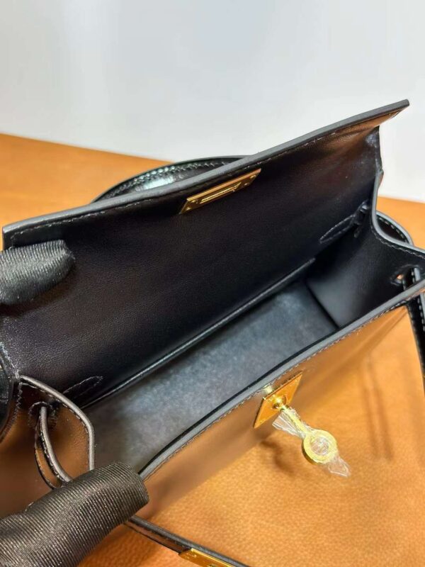 mmexport1712370664693 DDMode Mini Kelly Box Leather CK89 Black Gold Hardware 19cm Full Handmade Ghw