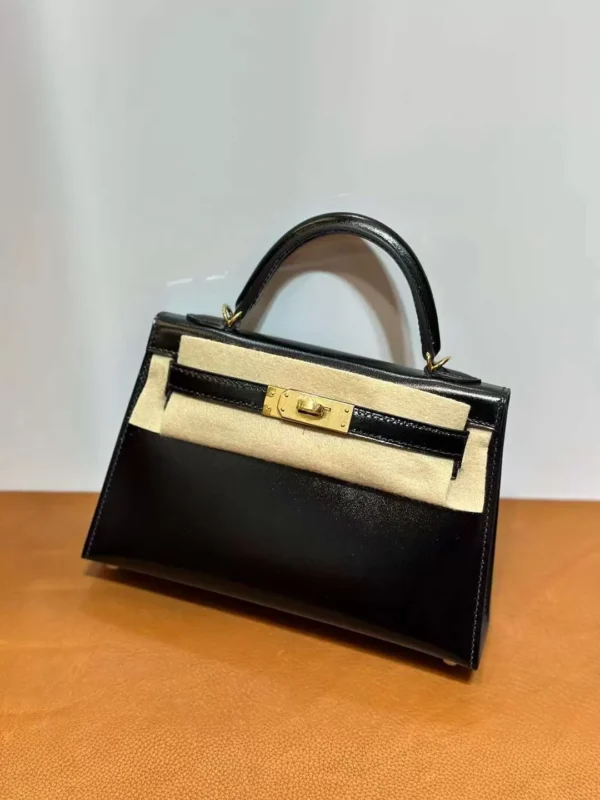 mmexport1712370667486-jpg DDMode Mini Kelly Box Leather CK89 Black Gold Hardware 19cm Full Handmade Ghw