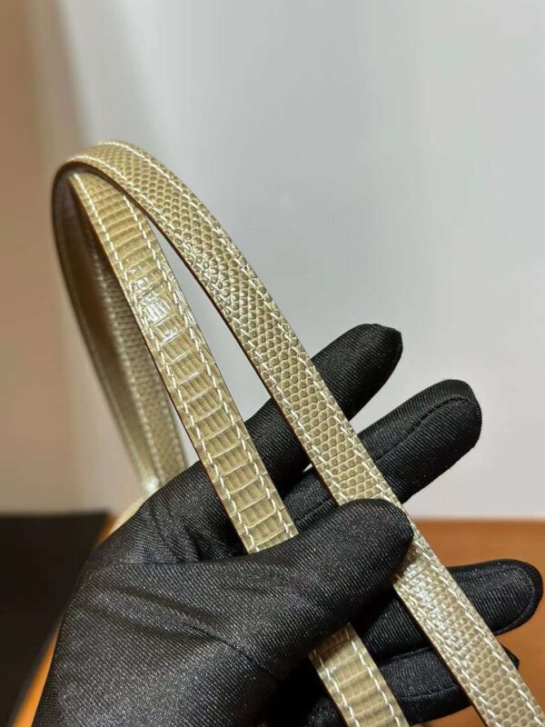 mmexport1712652390954 DDMode Yupoo Constance Shiny Lizard Ck17 Hemp grey Gold Hardware 18cm Full Handmade Ghw