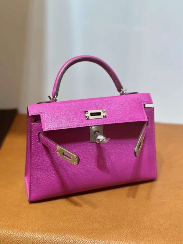 mmexport1713325619009 DDMode Mini Kelly Chever Magnolia pink 19cm Silver Hardware Full Handmade Phw