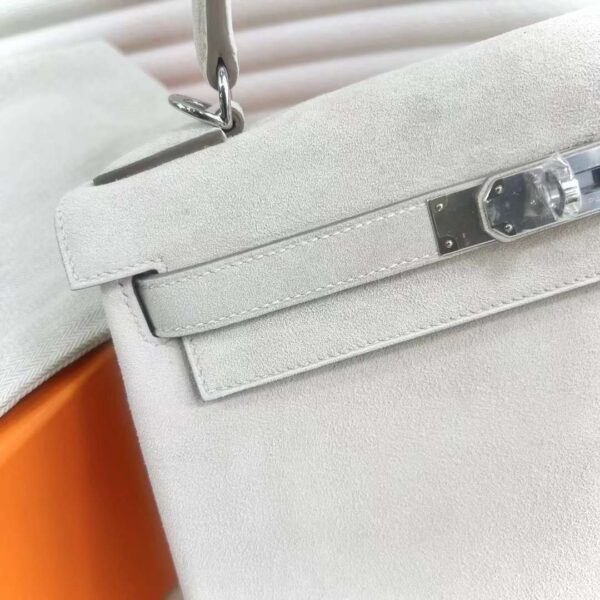 mmexport1713327049486 DDMode Yupoo Kelly Suede Ck10 Creamy White 28cm Siver Hardware Full Handmade Phw