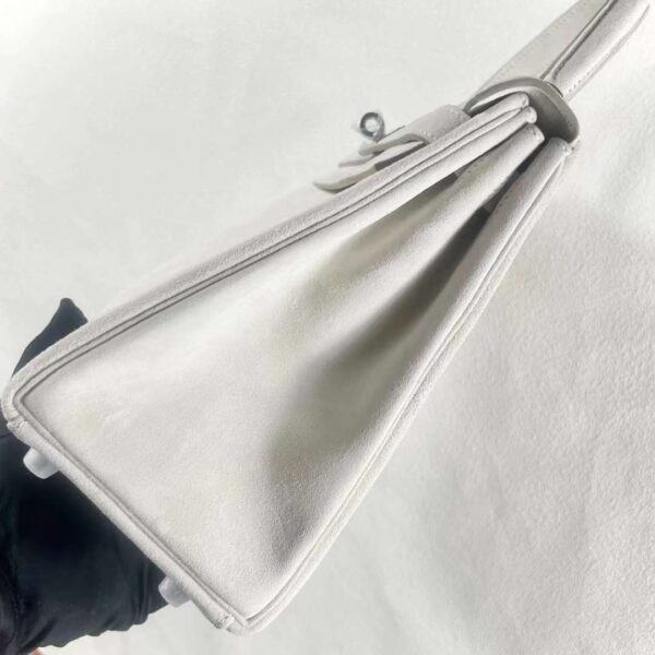 mmexport1713327050973 DDMode Yupoo Kelly Suede Ck10 Creamy White 28cm Siver Hardware Full Handmade Phw