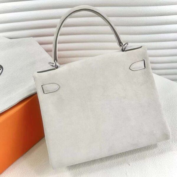 mmexport1713327052386 DDMode Yupoo Kelly Suede Ck10 Creamy White 28cm Siver Hardware Full Handmade Phw