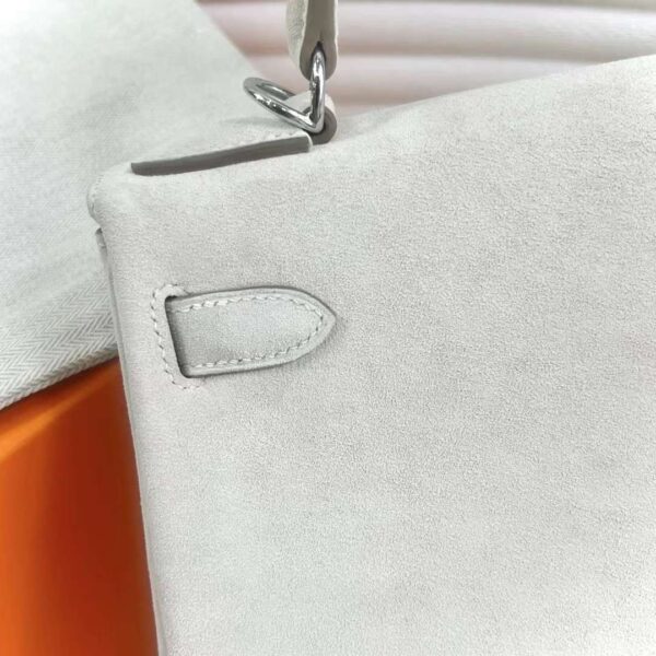 mmexport1713327053847 DDMode Yupoo Kelly Suede Ck10 Creamy White 28cm Siver Hardware Full Handmade Phw