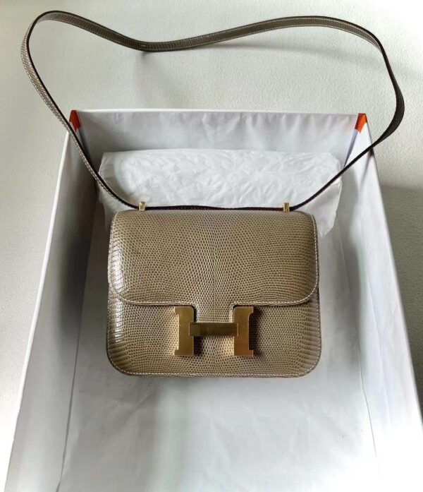 mmexport1713776884650 DDMode Bags Constance Lizard Ck17 taupe Gold Hardware 18cm Full Handmade Ghw