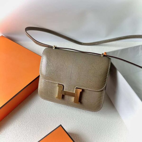 mmexport1713776886074-1 DDMode Bags Constance Lizard Ck17 taupe Gold Hardware 18cm Full Handmade Ghw
