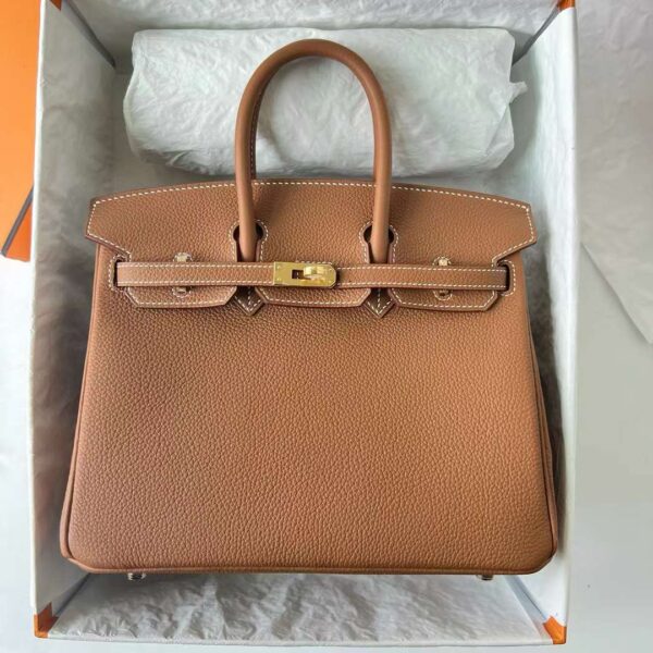 mmexport1714030891308 DDMode Birkin Togo Ck37 Golden Brown Gold Hardware 25cm Full Handmade Ghw