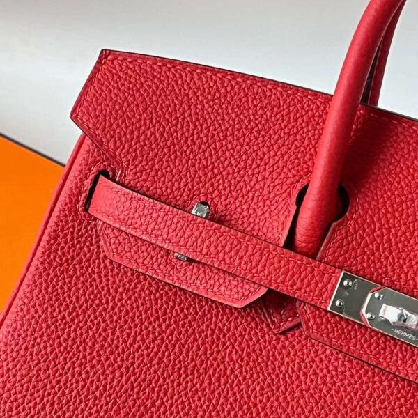 mmexport1714031096904 DDMode Birkin Togo S3 New Bright Red Silver Hardware 25cm Full Handmade Phw
