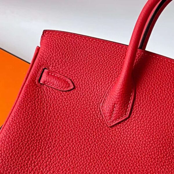 mmexport1714031101436 DDMode Birkin Togo S3 New Bright Red Silver Hardware 25cm Full Handmade Phw